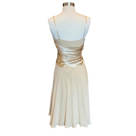 Adrianna Papell Silk Draped Surplice Wrap Cocktail Dress Vintage 90’s - Picture 10 of 12